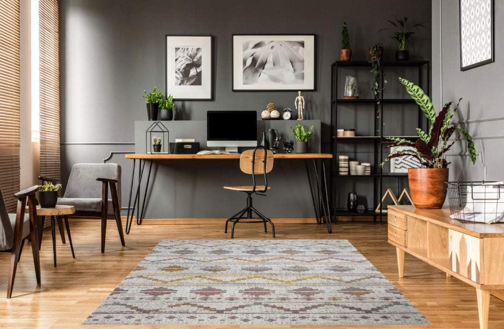 Boho Rug Traditional Beige and Brown Multicolor Area Rug