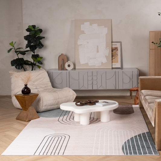Modern Beige Rug Boho Modern Living Room Kitchen and Bedroom