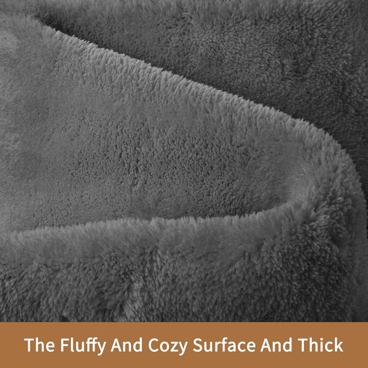 Shag Rug Extra Large Soft Fluffy Washable Area Rug Dark Grey