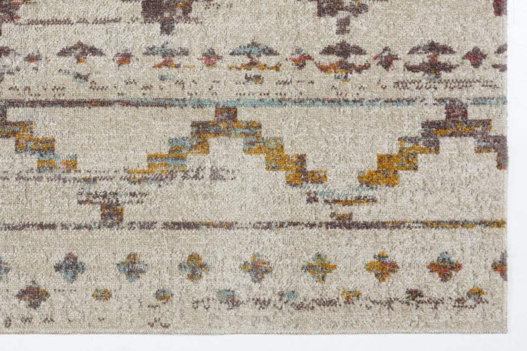 Boho Rug Traditional Beige and Brown Multicolor Area Rug