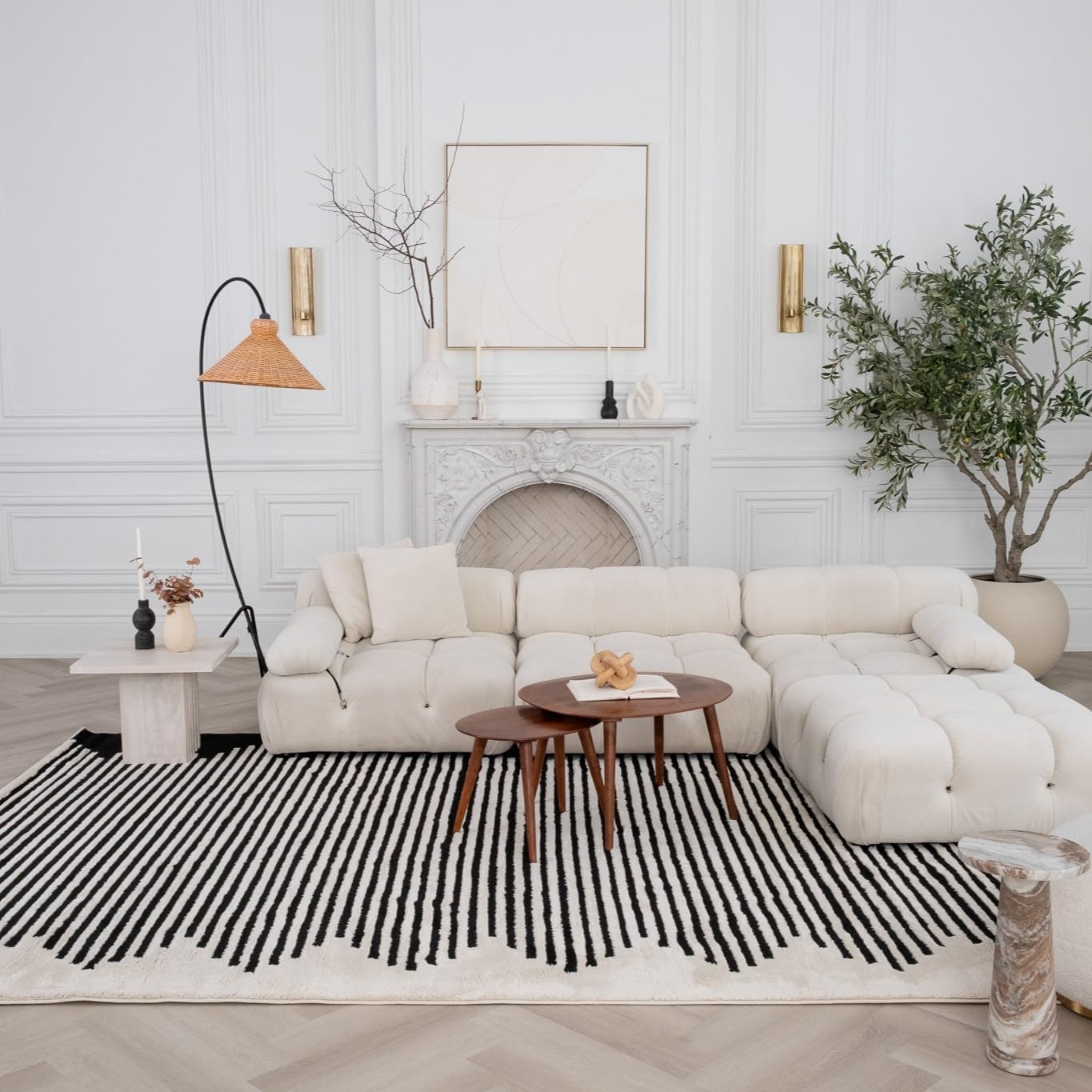 Boho Rug 4x6 High Quality Black and White Area Rug