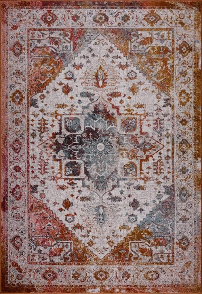 Joy Rug Collection 4x6 Beige and Brown Area Carpet