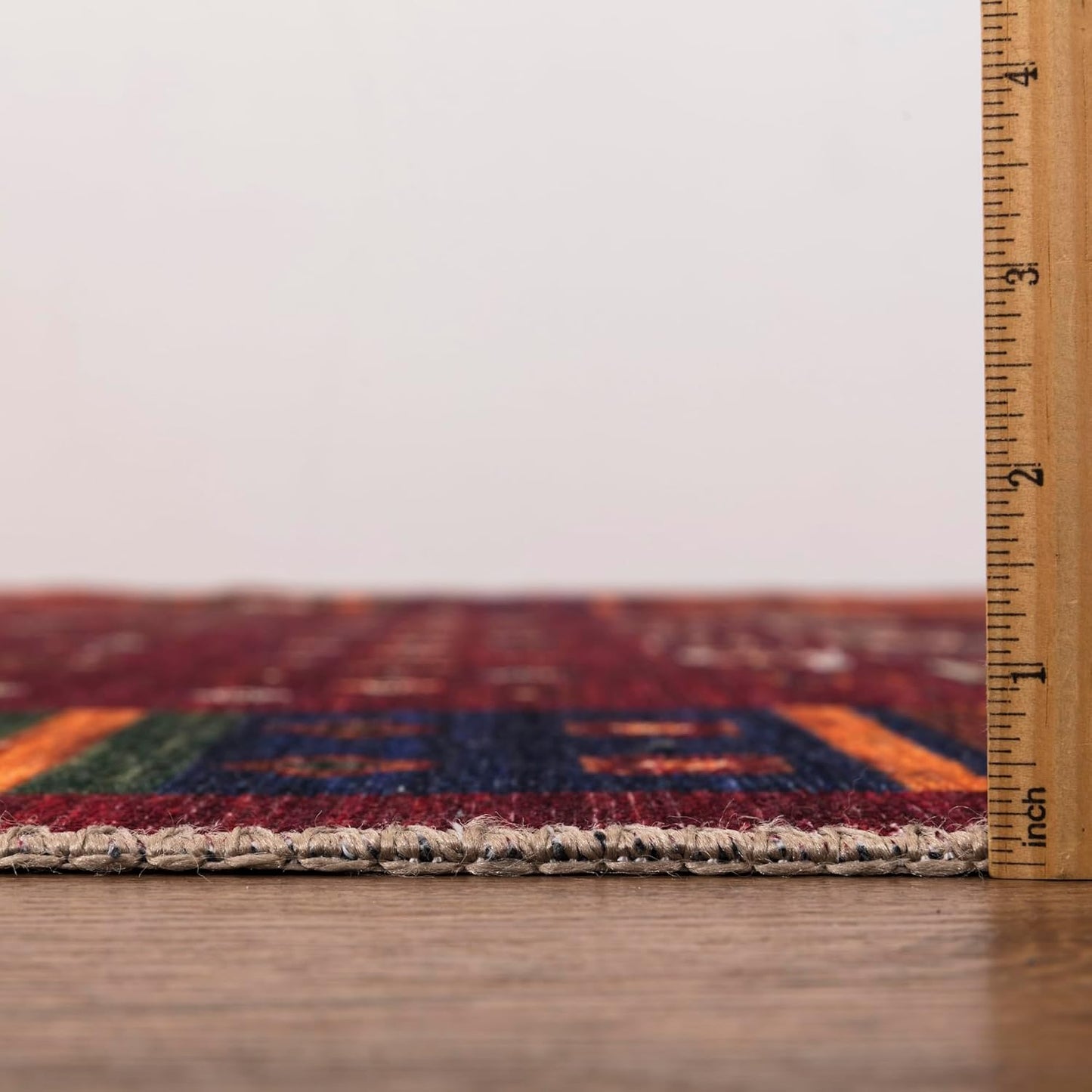 Turkish Rug Ethnic Patterned Red Boho Living Room Kitchen and Bedroom