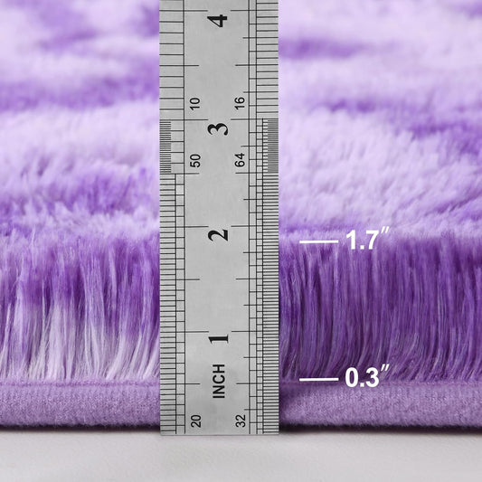 Cloud Purple Shag Rug, Cute, Fluffy, Soft Rug - rgc0010