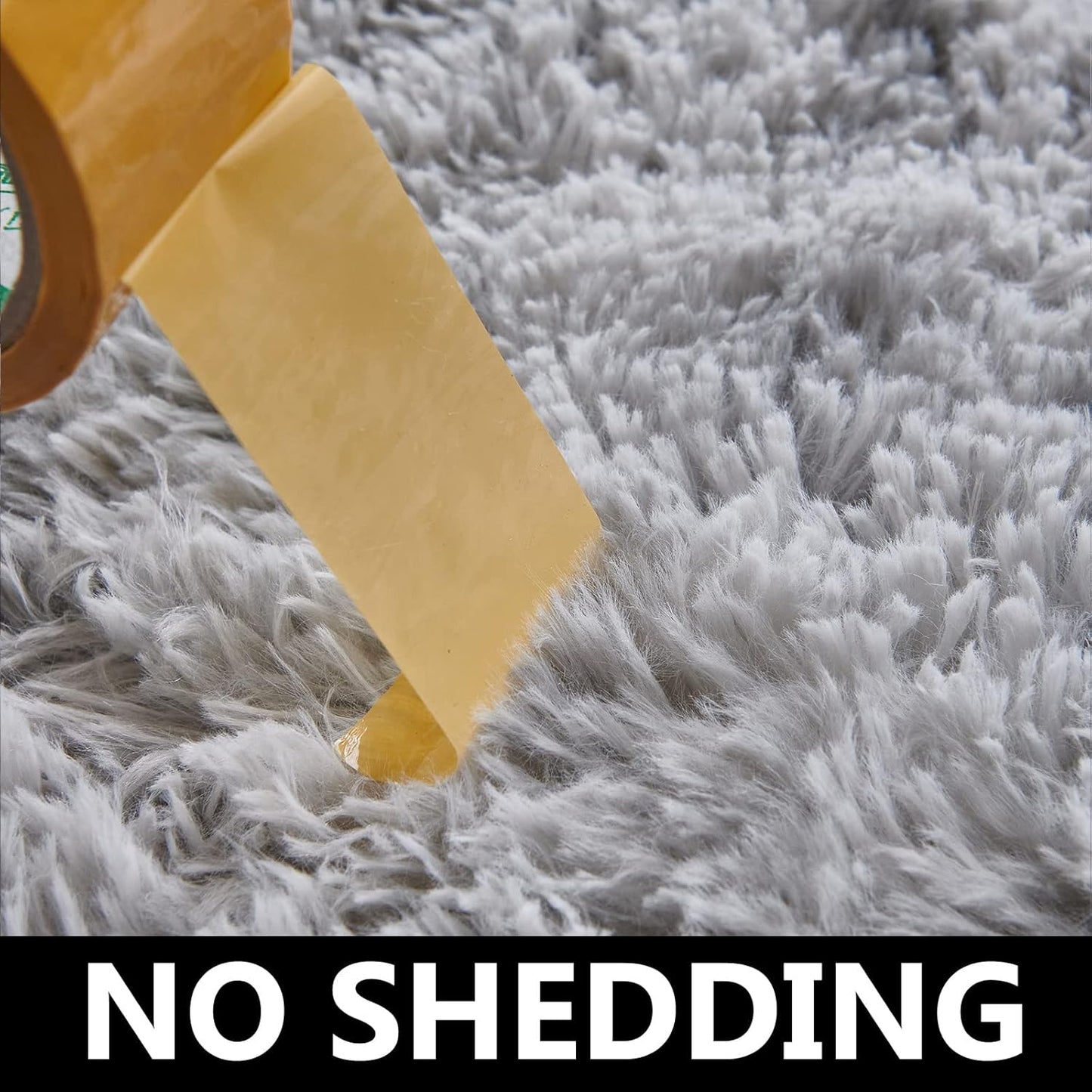 Round Fluffy Rug Cloud Grey Plain