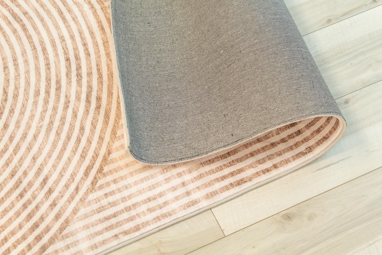 Modern Minimalist Area Rug Beige Modern Living Room Kitchen and Bedroom Rug