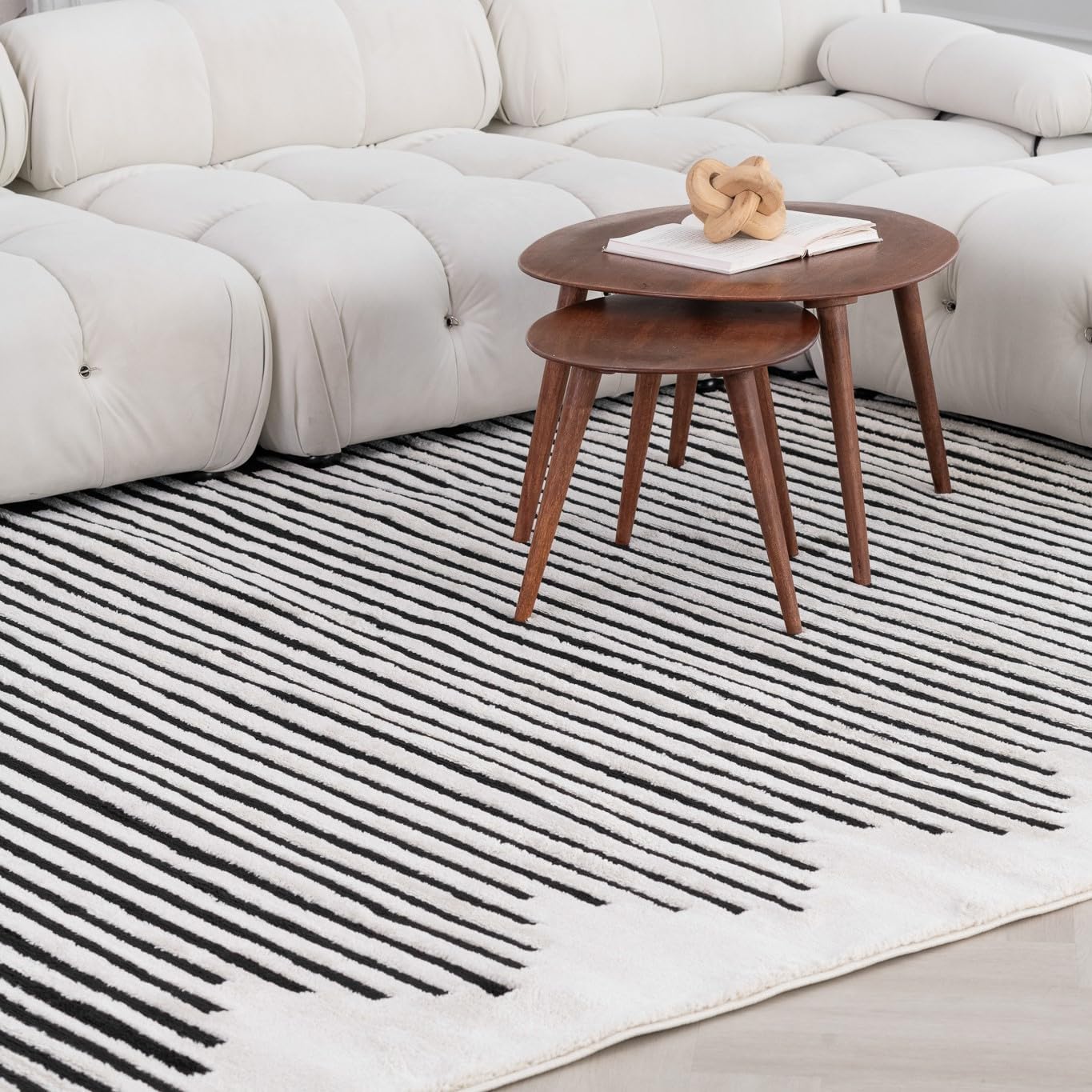 Boho Rug 4x6 High Quality Black and White Area Rug