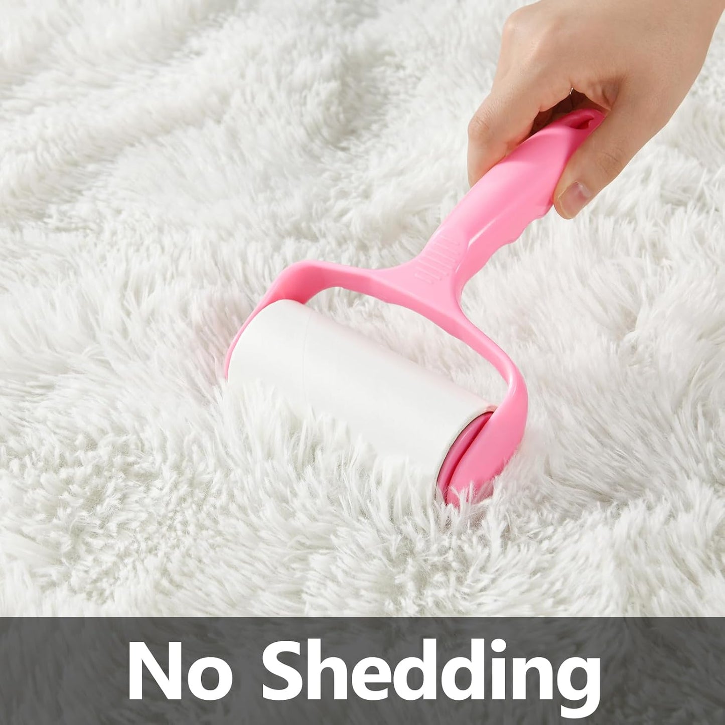 White Shag Rug, Fluffy Cozy and Soft Area Rug - rgc003