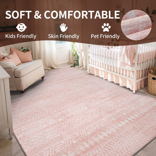 Boho Pink Living Room Kitchen and Bedroom