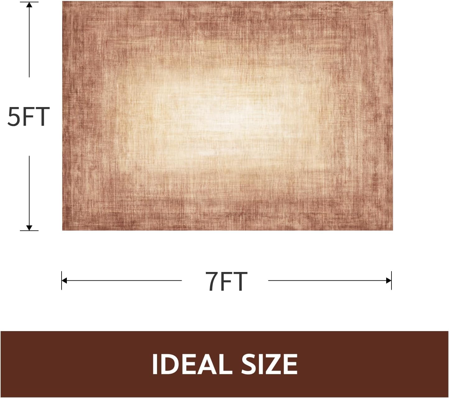Modern Rug Red Abstract Non Slip Modern Living Room Kitchen and Bedroom