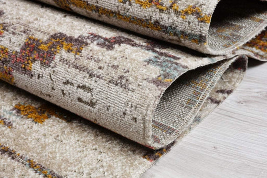 Boho Rug Traditional Beige and Brown Multicolor Area Rug