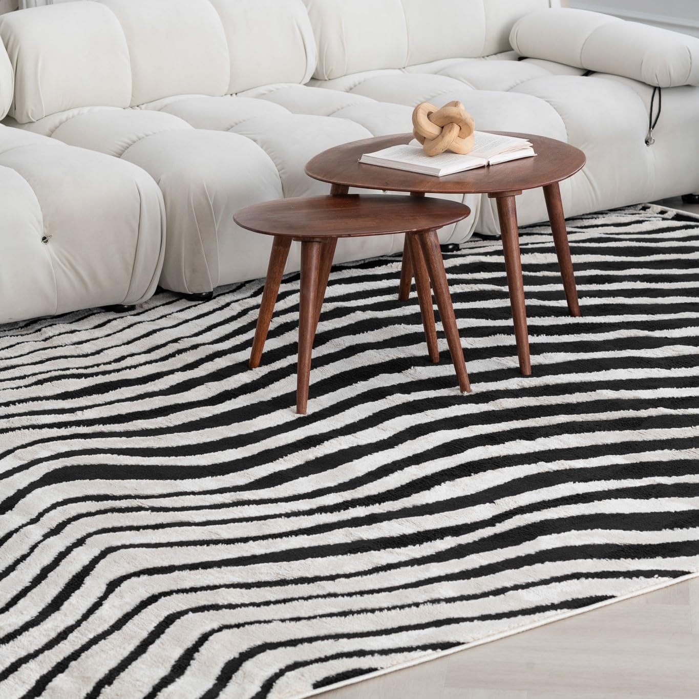 Boho Rug 4x6 High Quality Zebra White and Black Area Rug