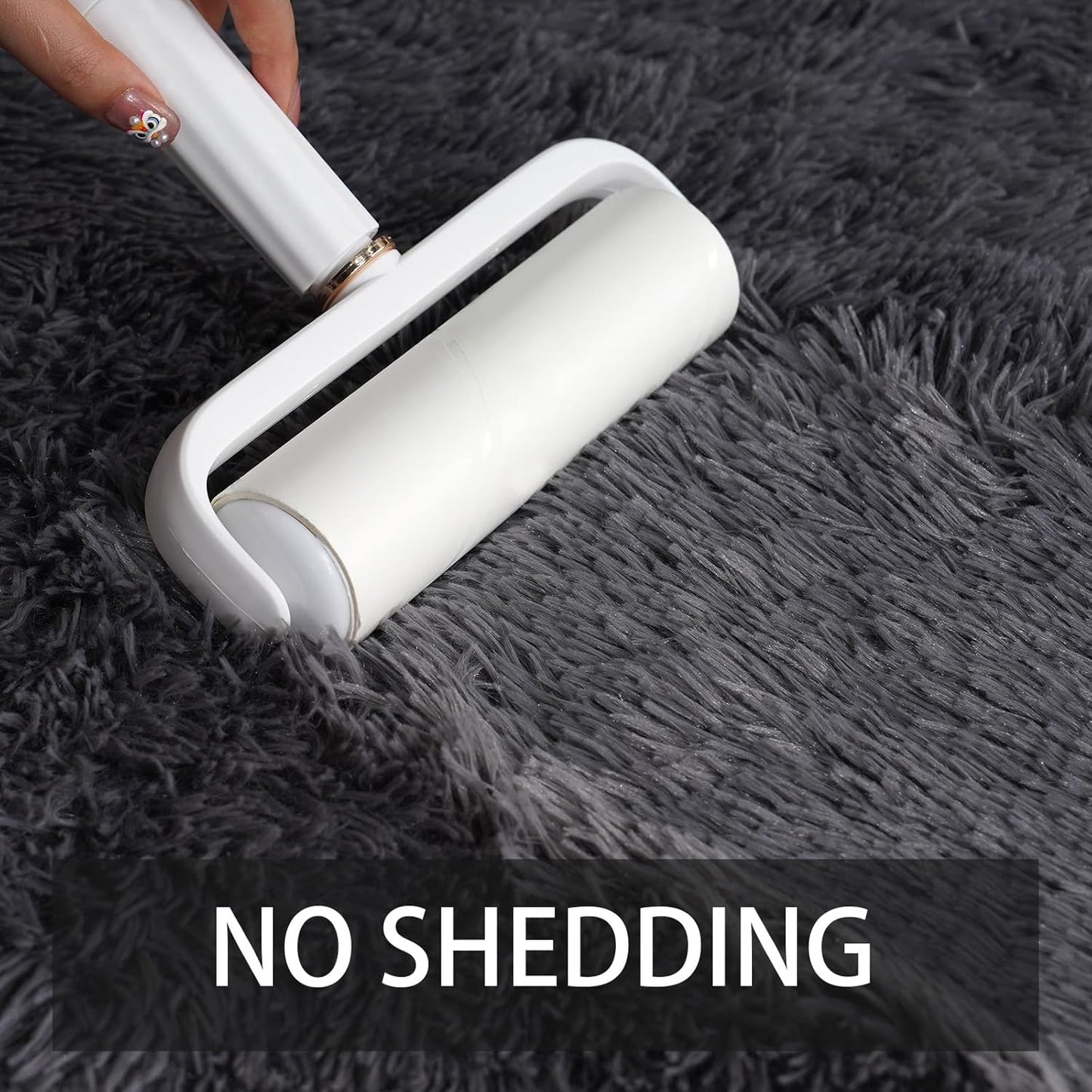 Shag Rug Extra Large Soft Fluffy Washable Area Rug Black