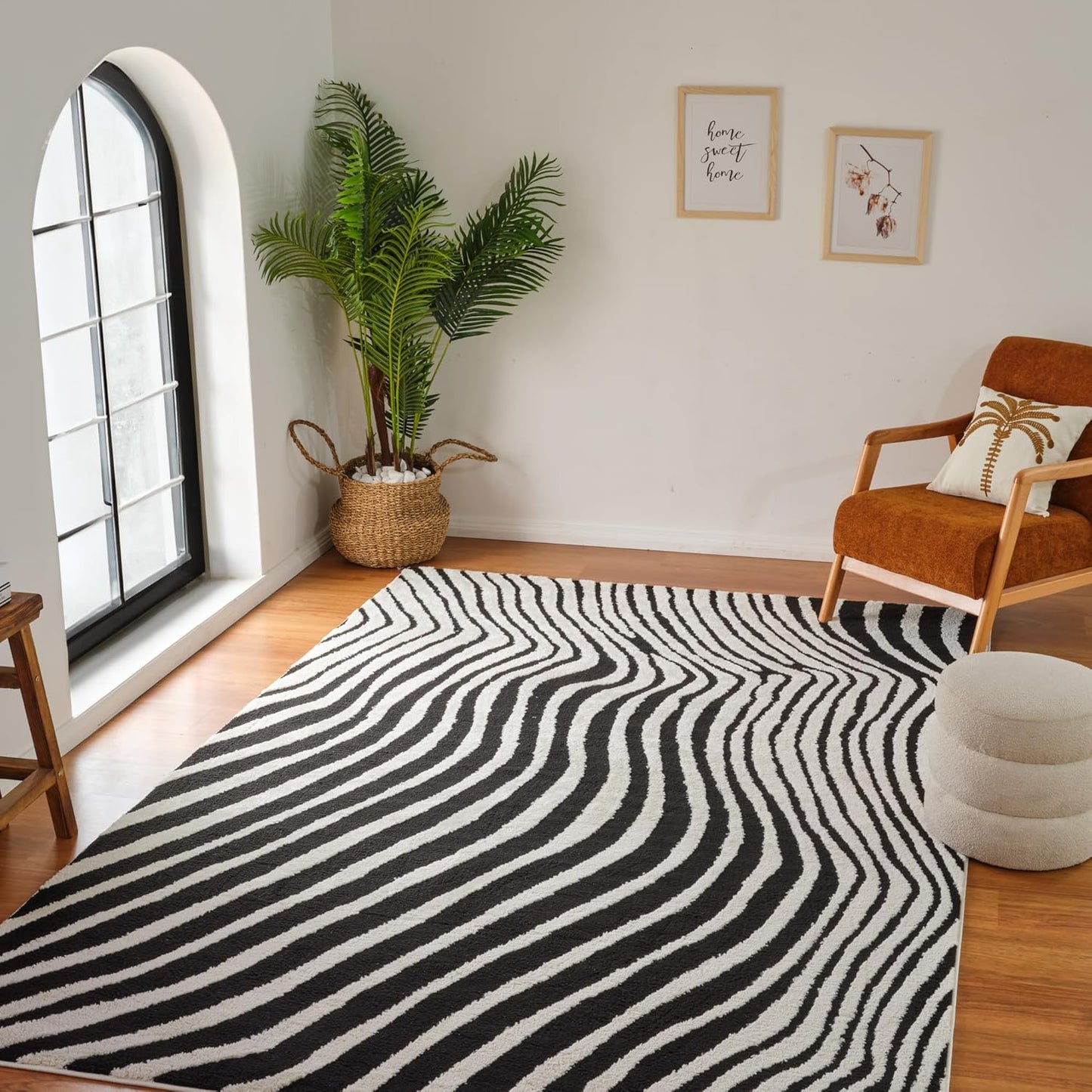 Boho Rug 4x6 High Quality Zebra White and Black Area Rug