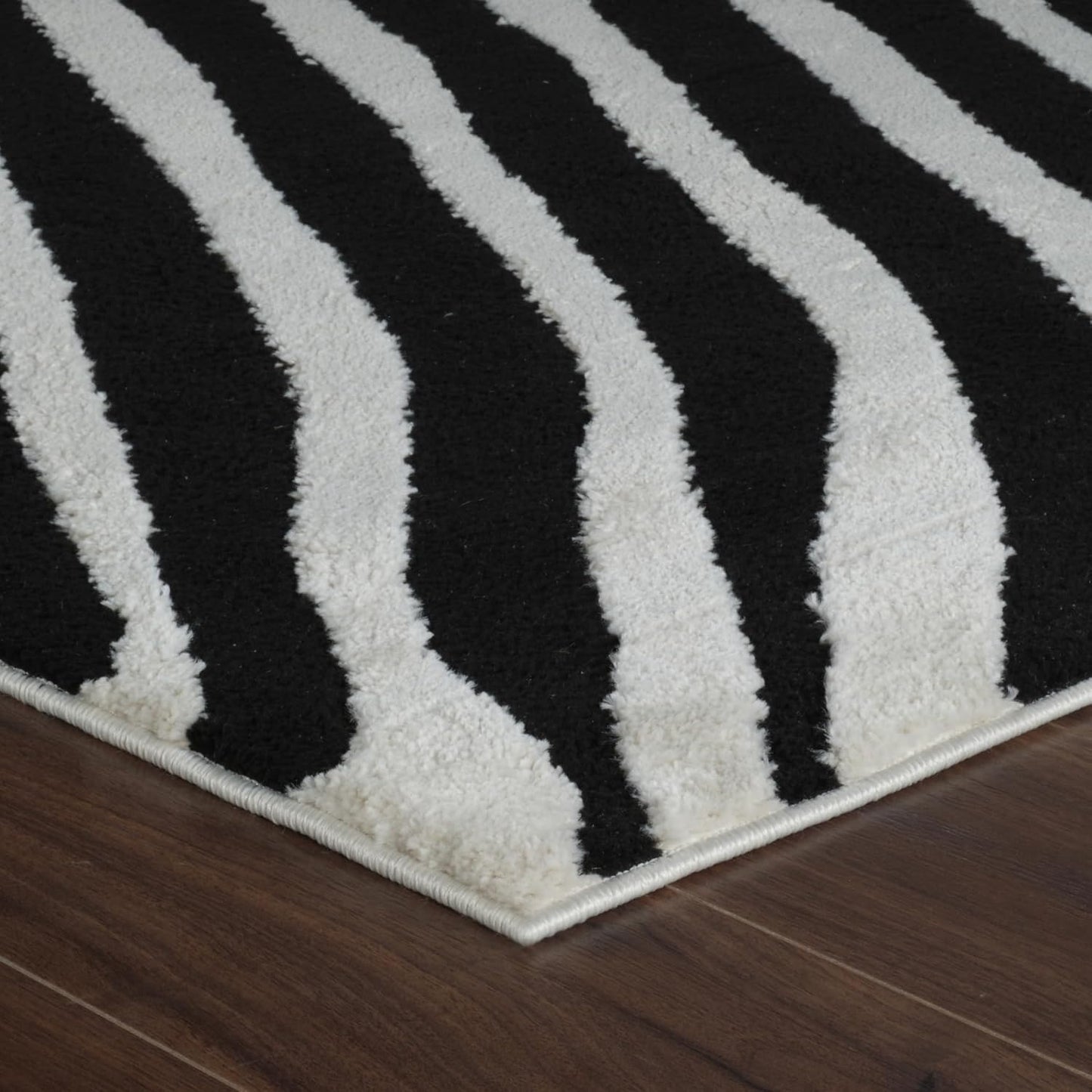 Boho Rug 4x6 High Quality Zebra White and Black Area Rug