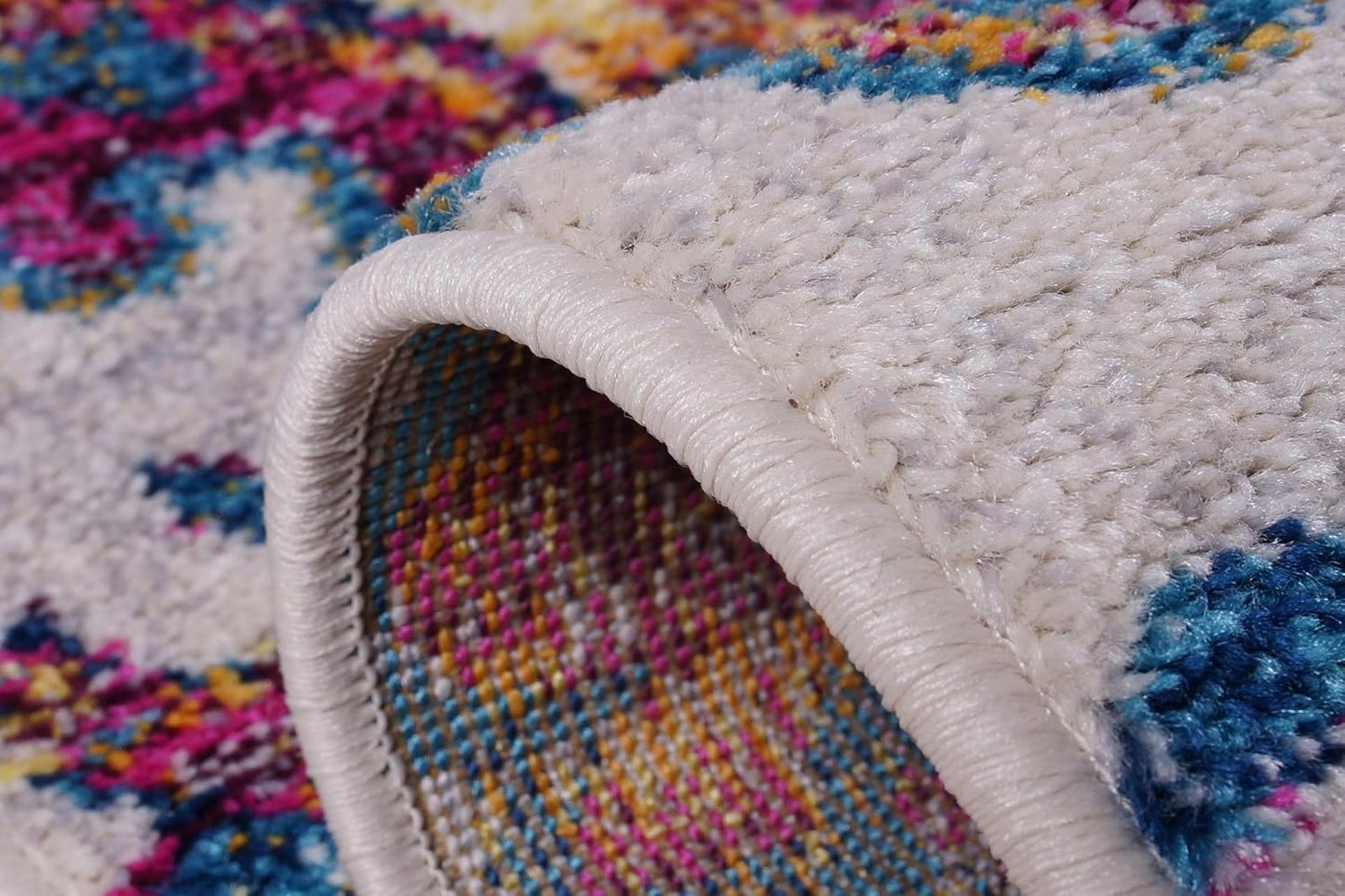 Joy Rug Collection Tribal Rug 5x7 Floral Patterned Multicolor Pinky Area Rug - LDL-00125