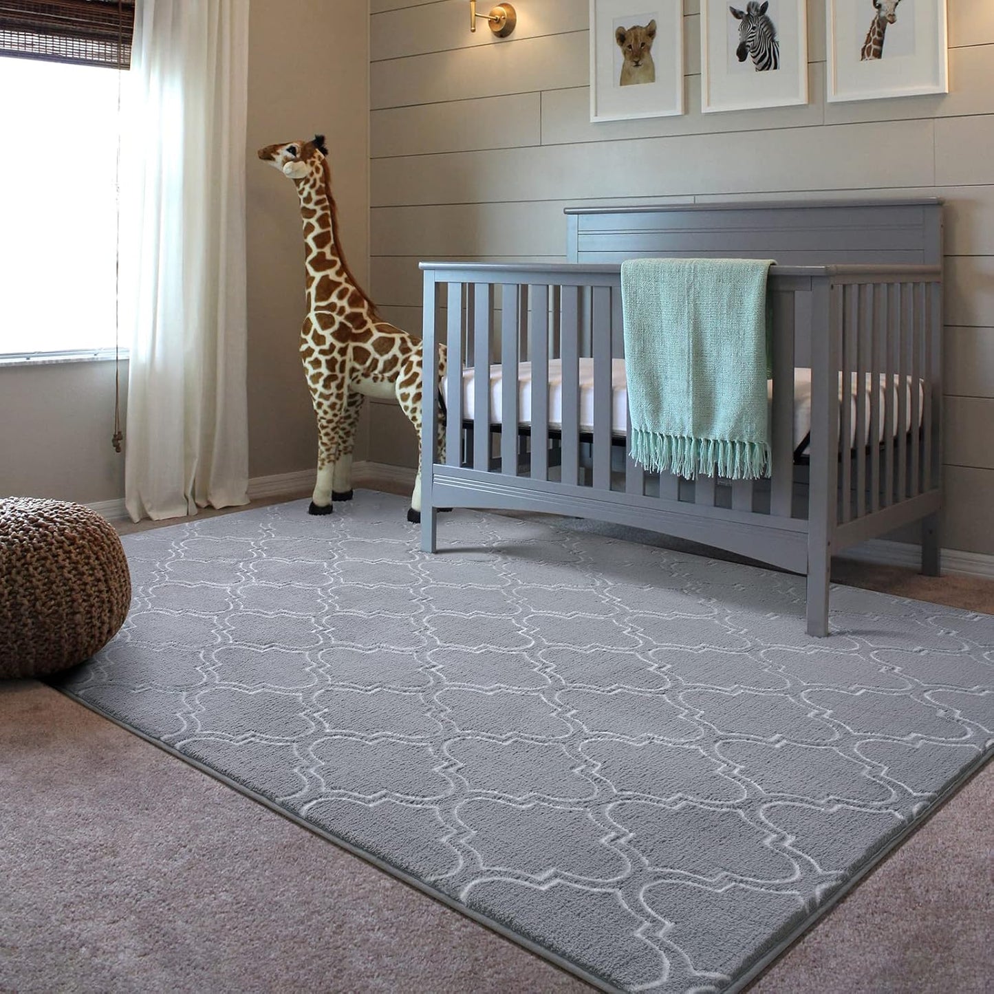 Grey And White Area Rug