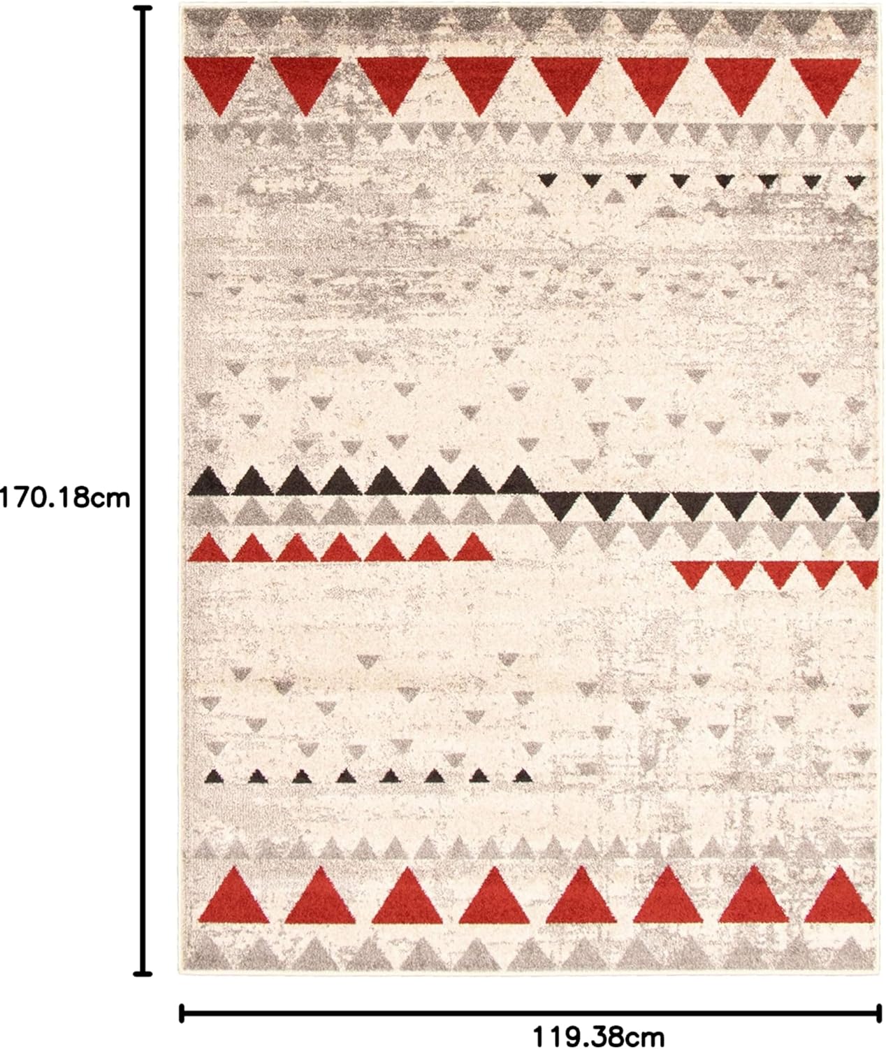 Bohemian Rug Classic 4x6 Beige and Red Area Carpet