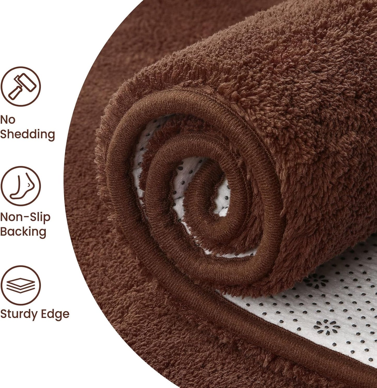 Shag Rug Extra Large Soft Fluffy Washable Area Rug Brown