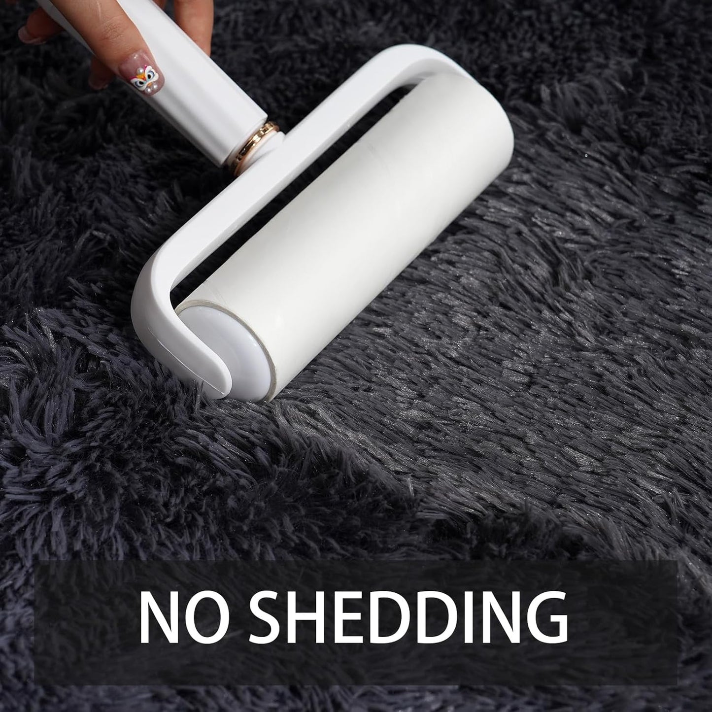Shag Rug Large Size Cloud Night Grey Fluffy Machine Washable Area Rug