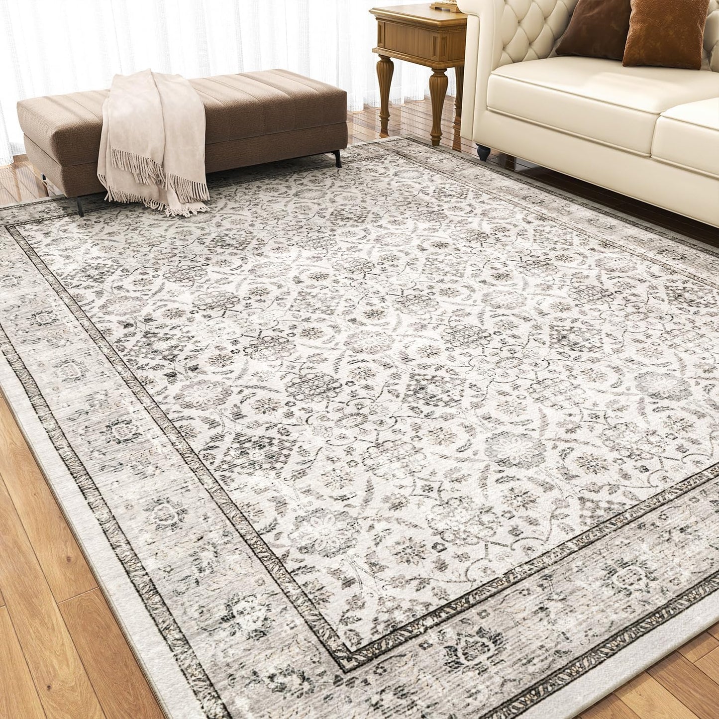 Floral Vintage Rug Living Room and Bedroom