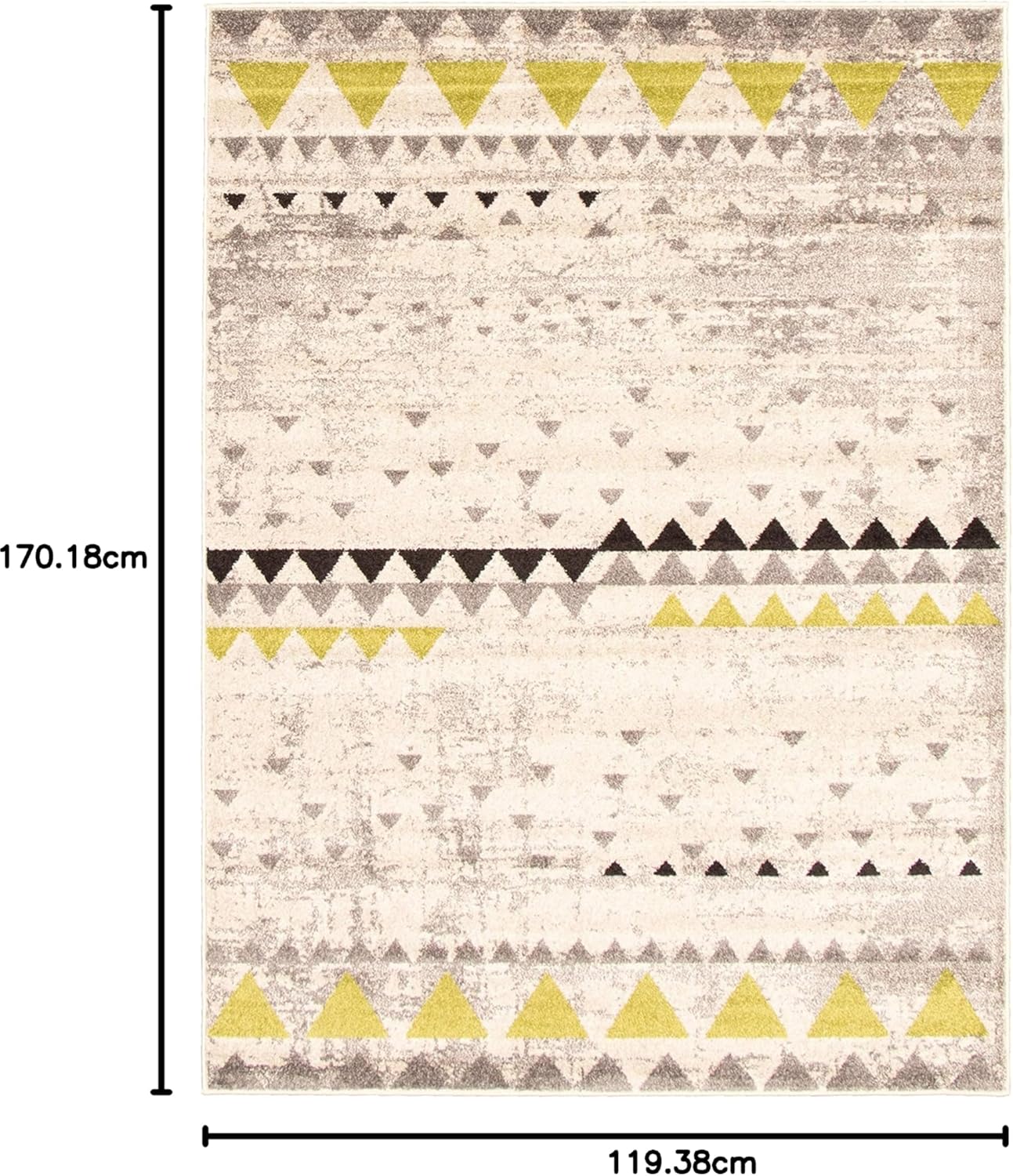 Bohemian Rug Classic 4x6 Beige and Yellow Area Carpet