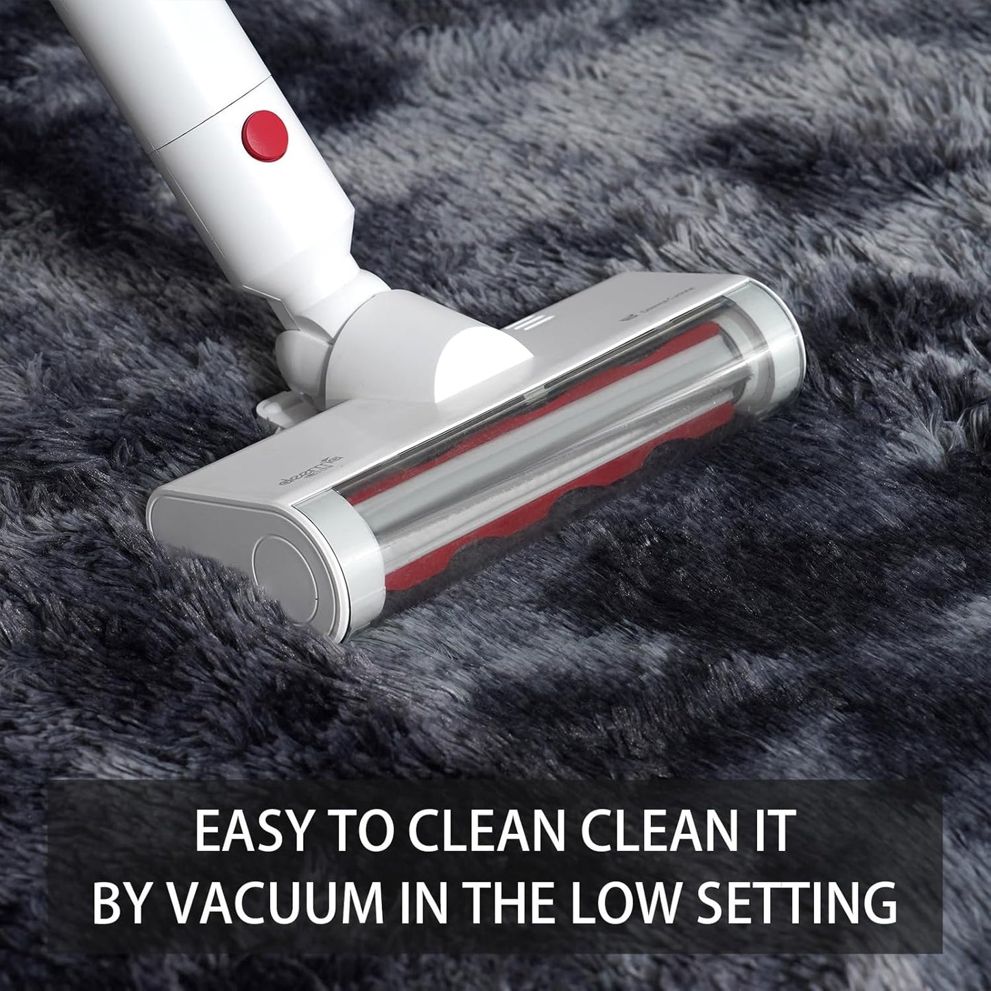 Shag Rug Large Size Cloud Black / Grey Fluffy Machine Washable Area Rug