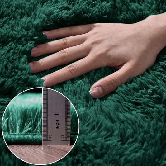 Christmas Green Shag Rug,Fluffy Rug - rgc0012