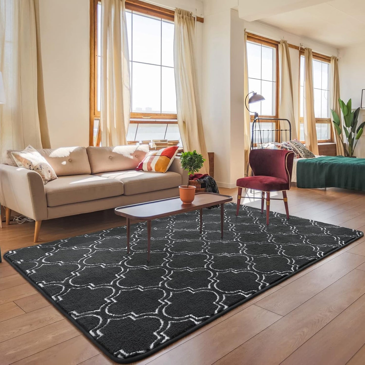 Black And White Area Rug