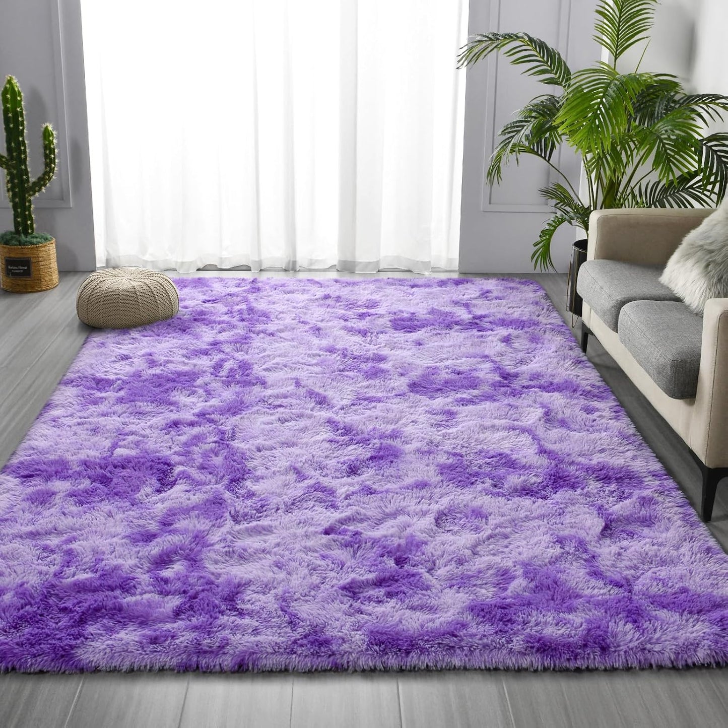 Area Rug Purple Shag