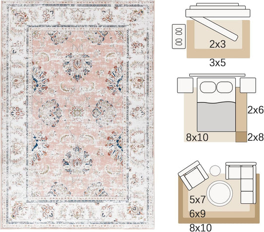 Pink Rug Living Room Kitchen and Bedroom