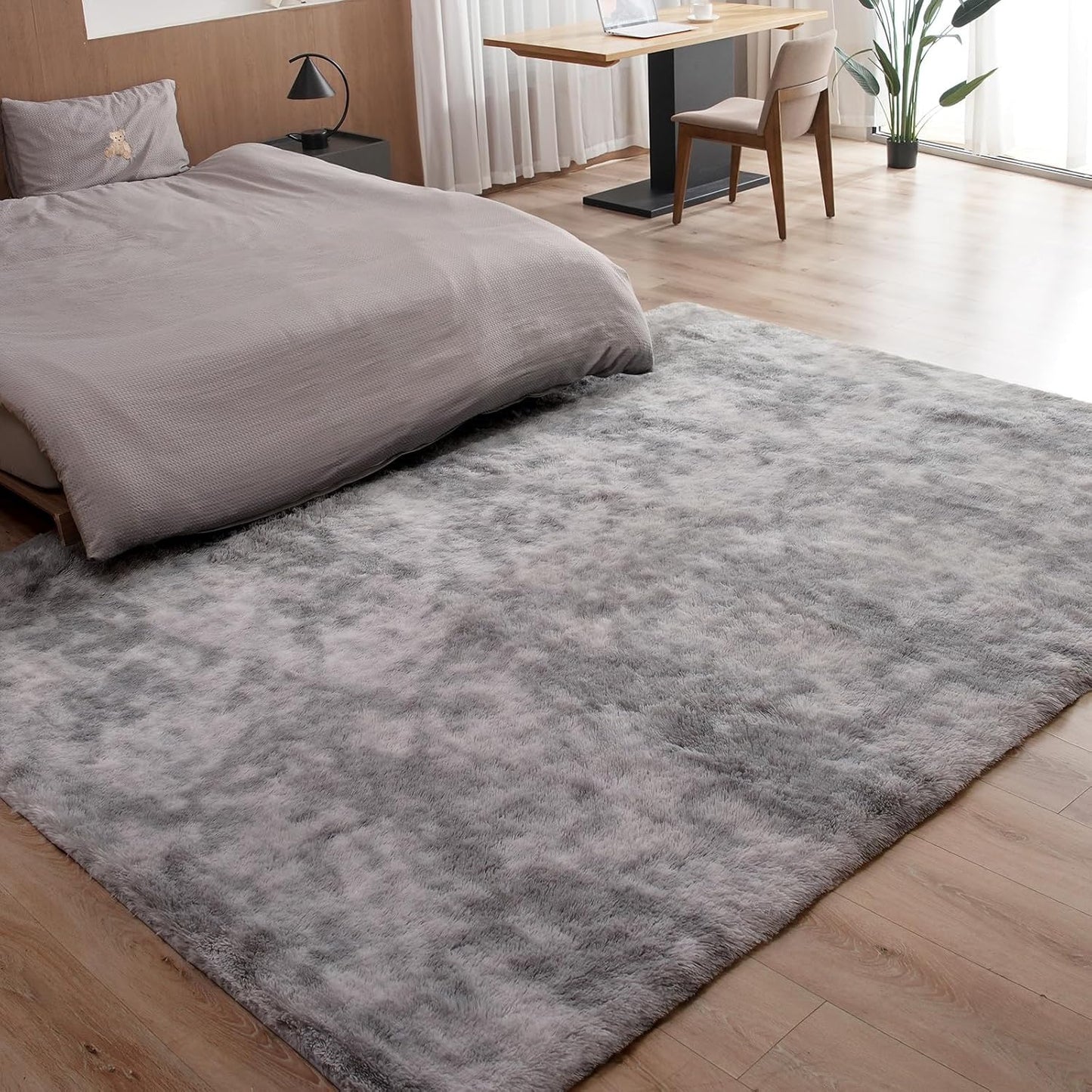 Shag Rug Large Size Cloud Grey Fluffy Machine Washable Area Rug