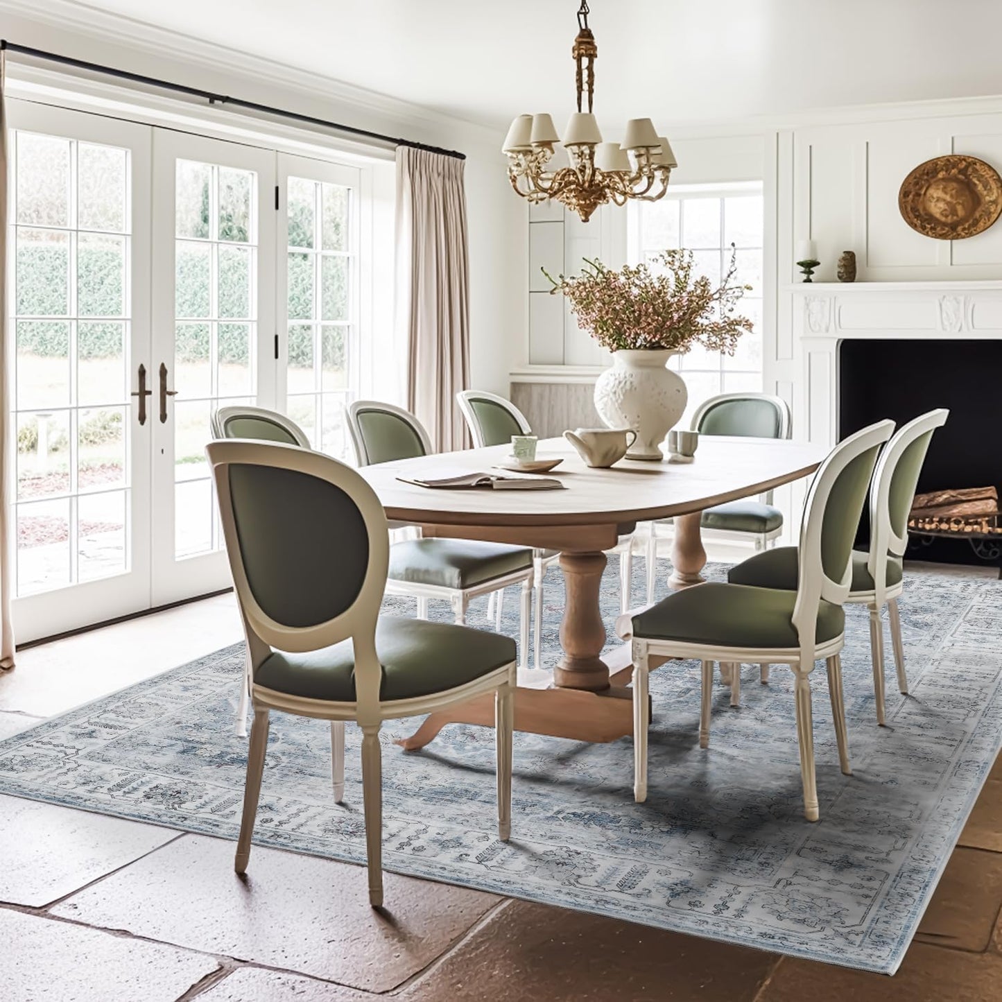 Floral Vintage Rug Living Room and Bedroom
