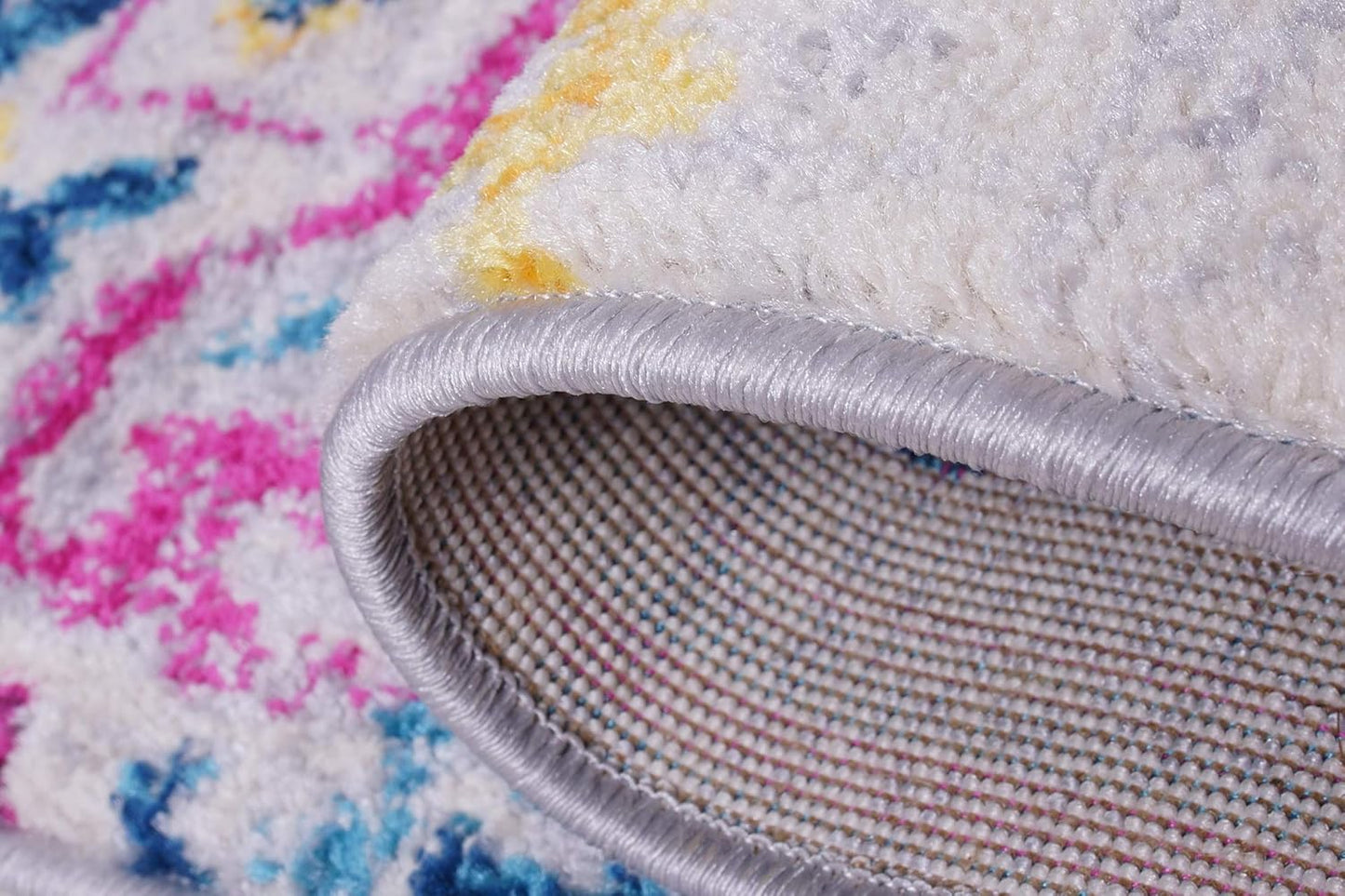 Joy Rug Collection Boho Floral Area Rug 5x7 Traditional Patterned Pink Multicolor Area Carpet - LDL-00136