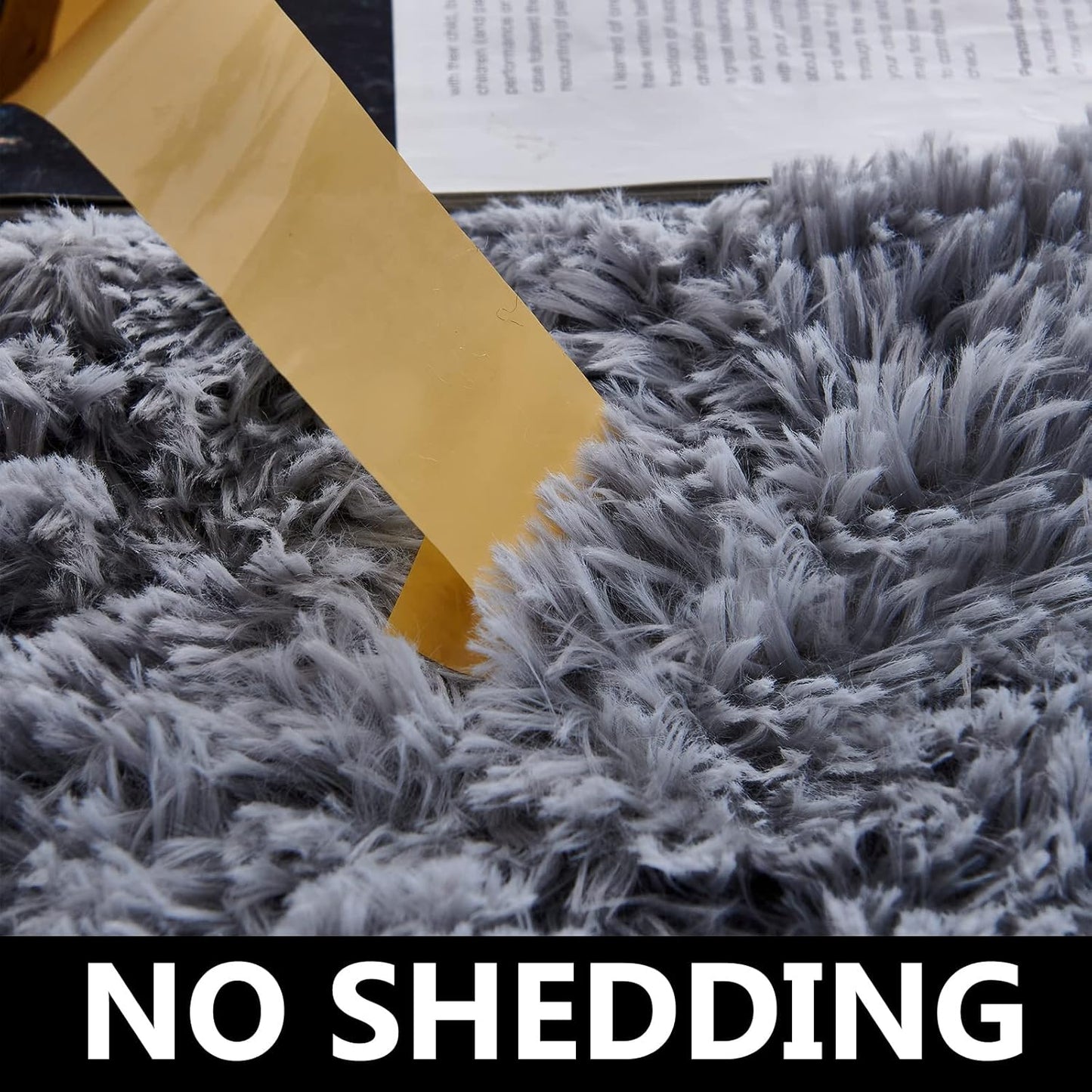 Round Fluffy Rug Grey Plain