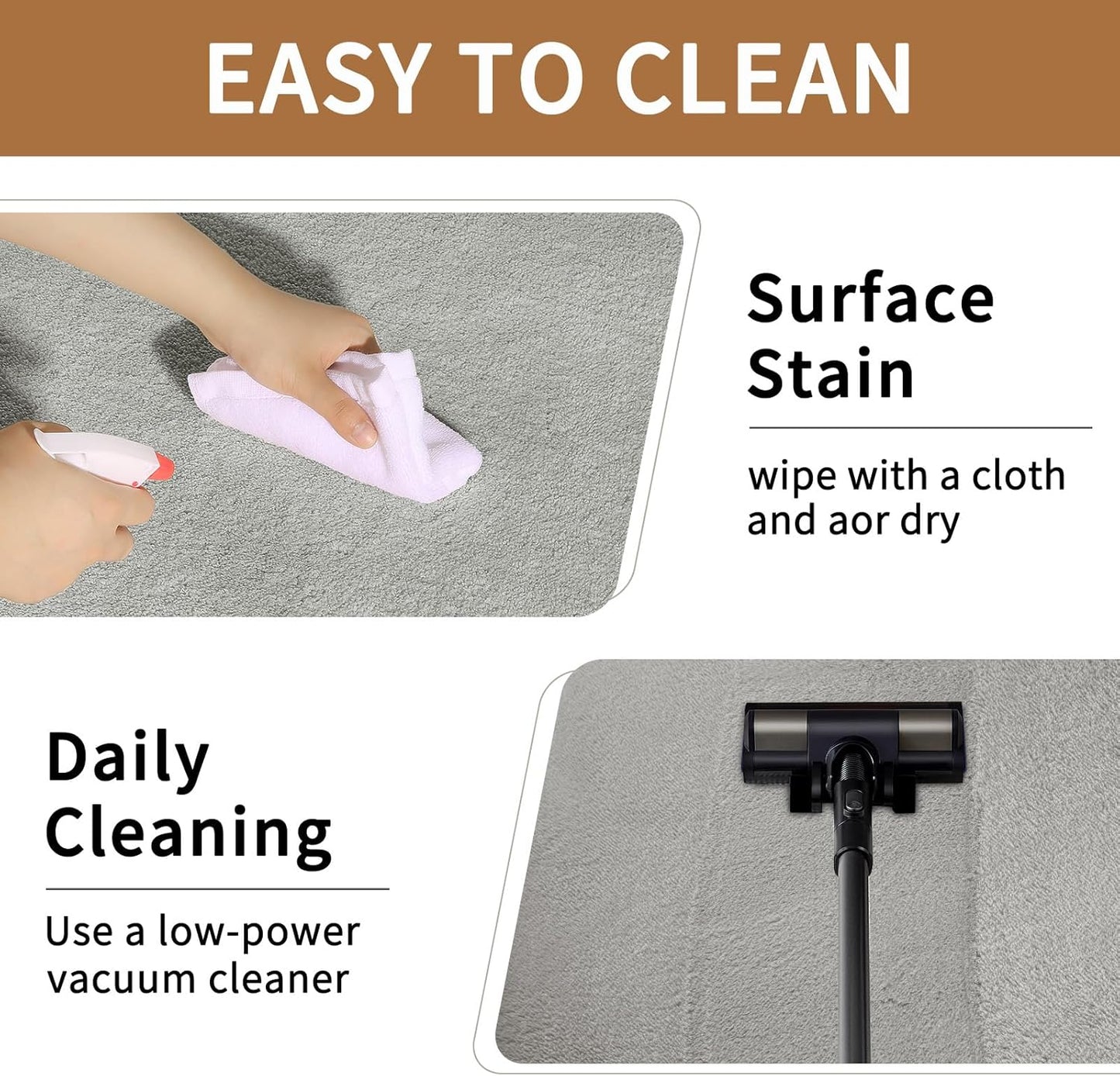 Shag Rug Extra Large Soft Fluffy Washable Area Rug Grey