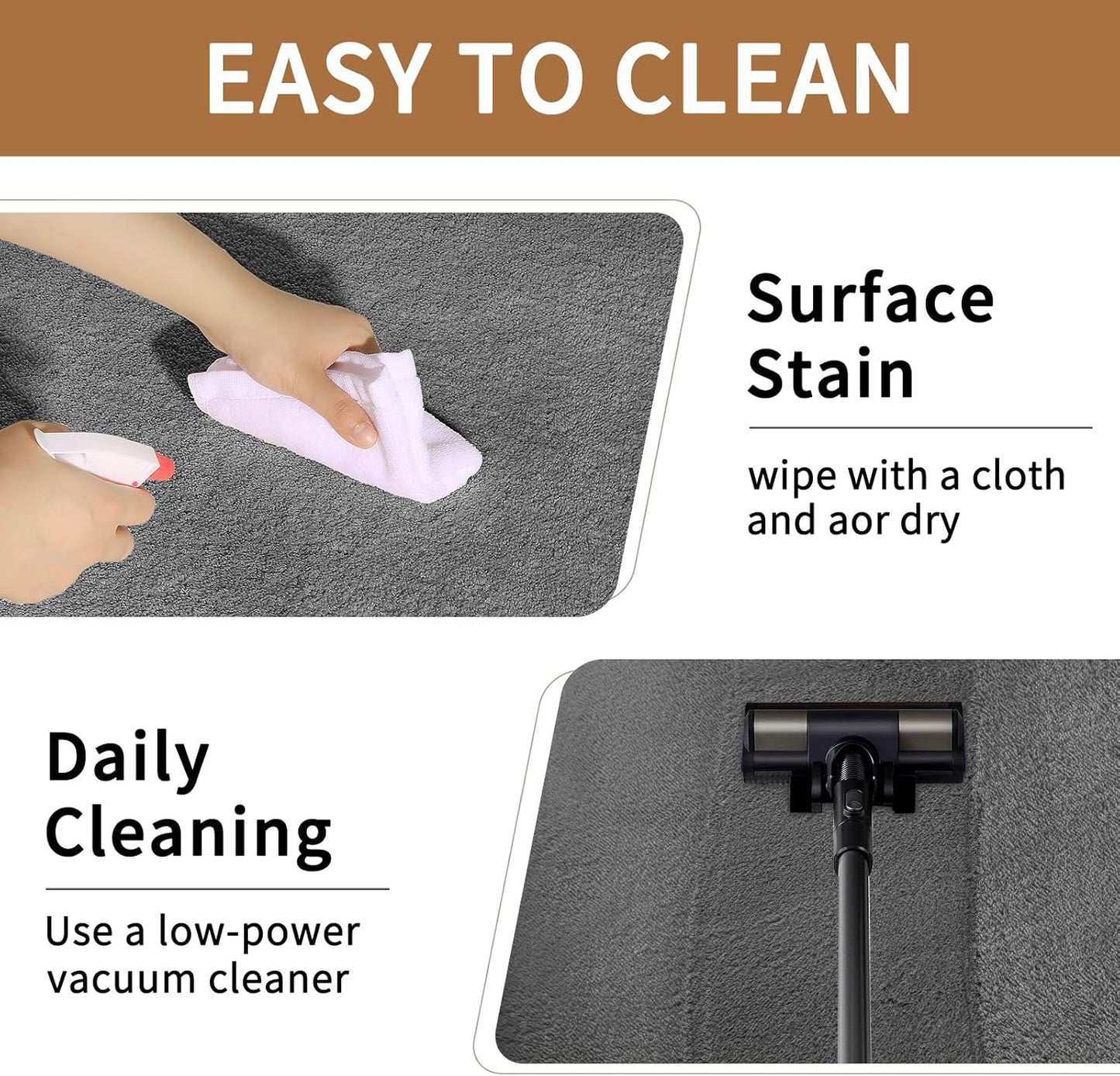 Shag Rug Extra Large Soft Fluffy Washable Area Rug Dark Grey
