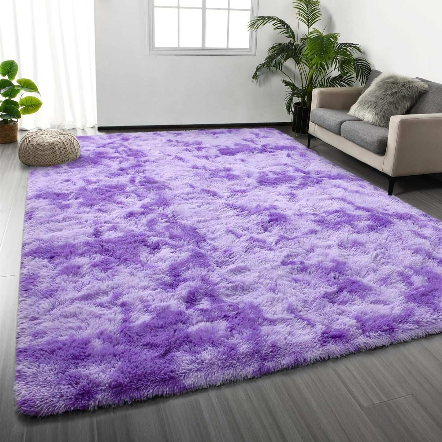 Area Rug Purple Shag