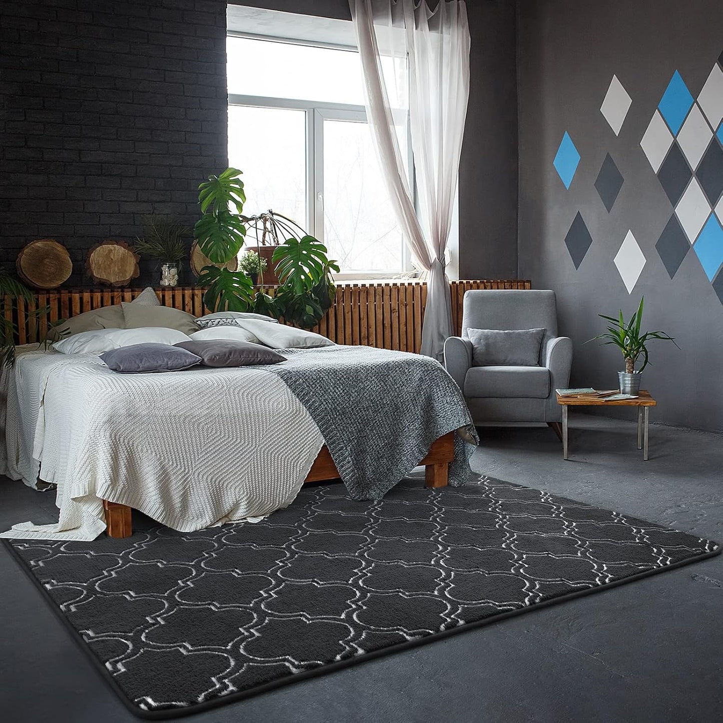 Black And White Area Rug