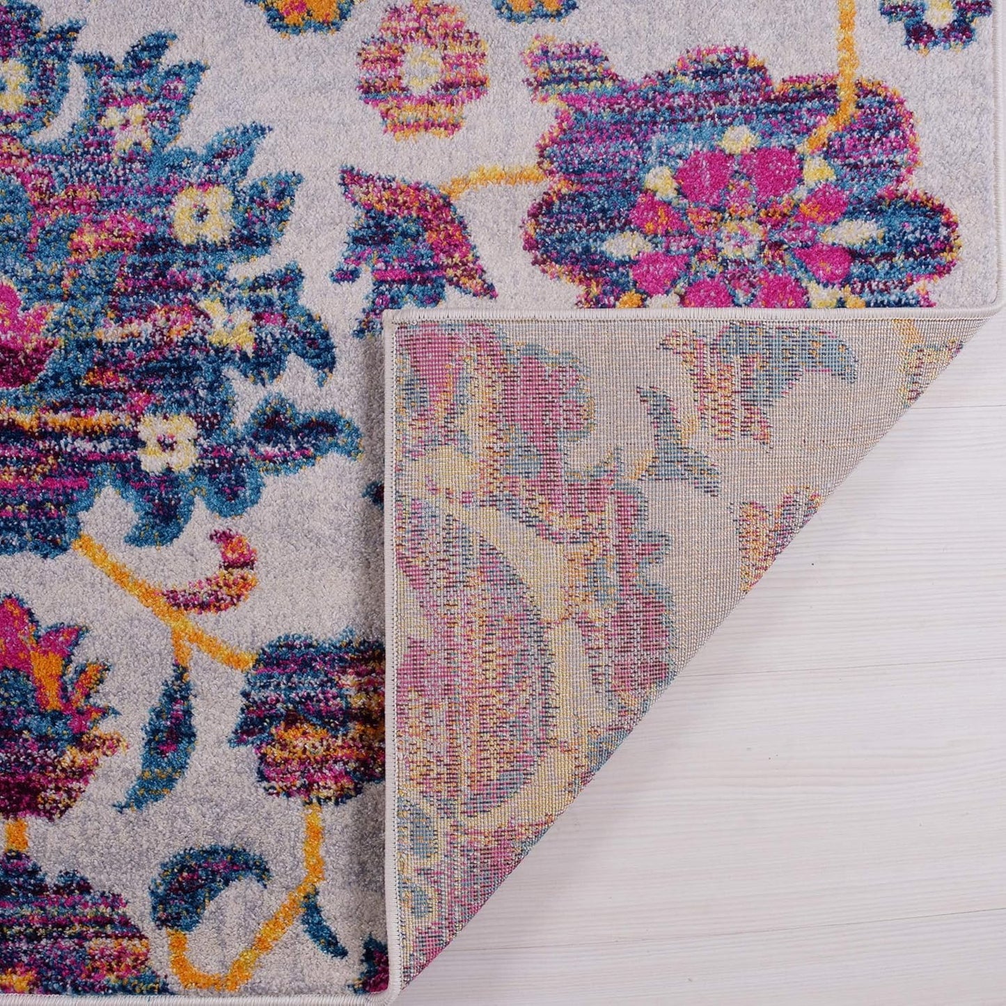 Joy Rug Collection Tribal Rug 5x7 Floral Patterned Multicolor Pinky Area Rug