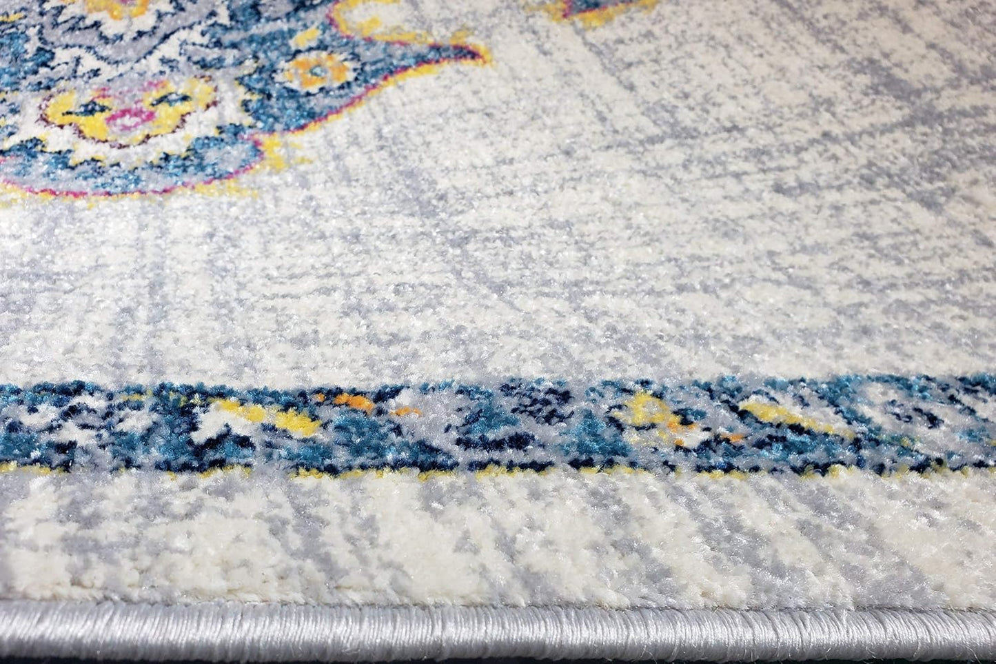 Joy Rug Collection Area Rug 5x7 Oriental Patterned Grey Blue Area Carpet