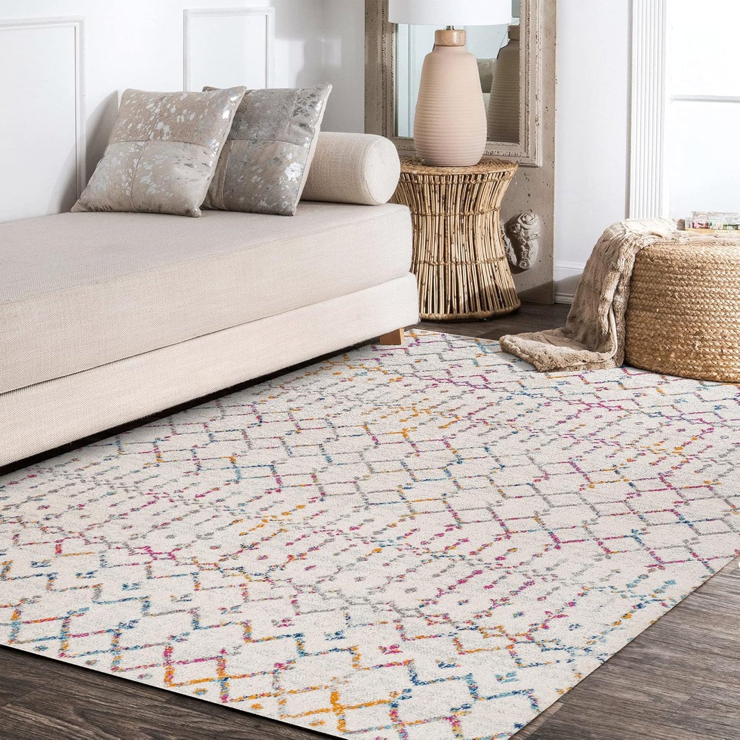 Bohemian Rug Classic 4x6 Beige and Multi Colors Area Carpet