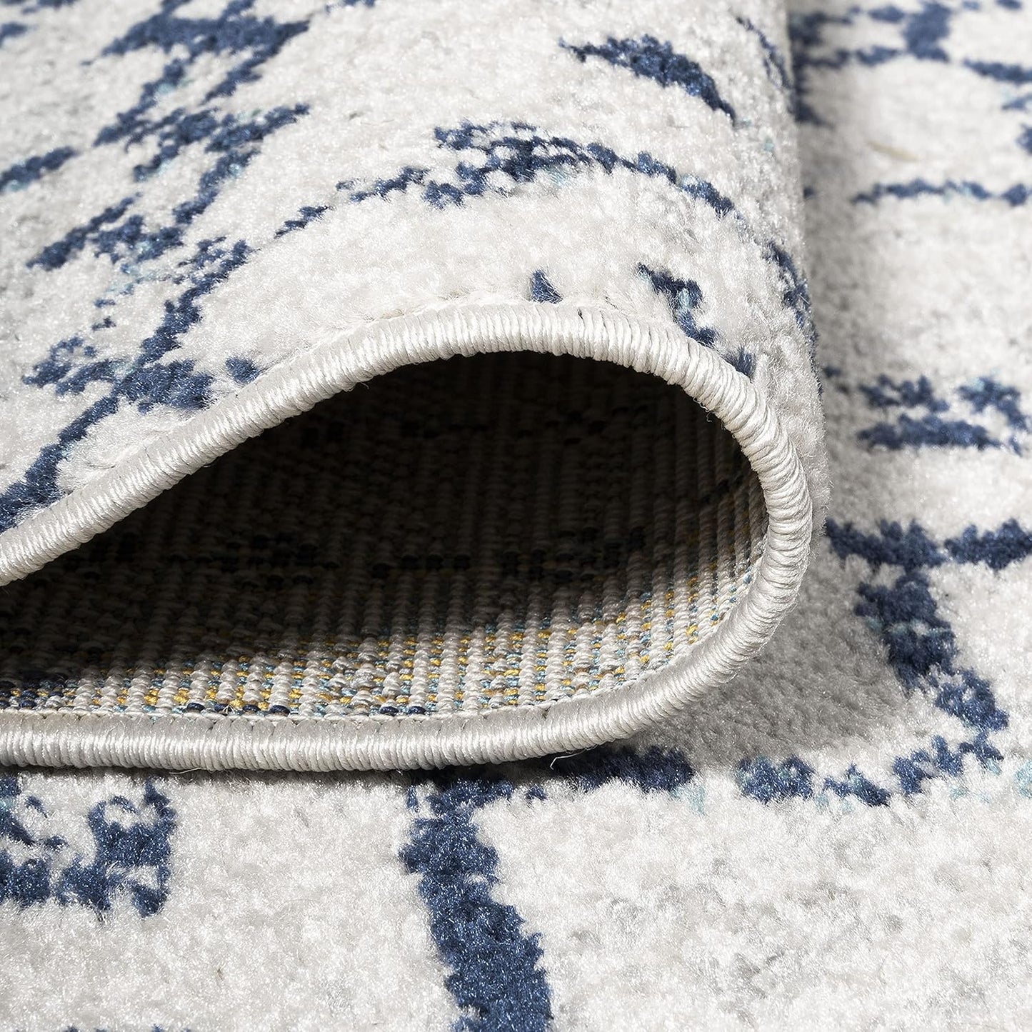 Bohemian Rug Classic 4x6 White and Blue Area Carpet