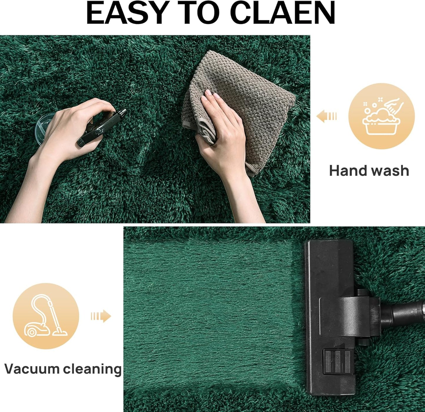 Christmas Green Shag Rug,Fluffy Rug - rgc0012