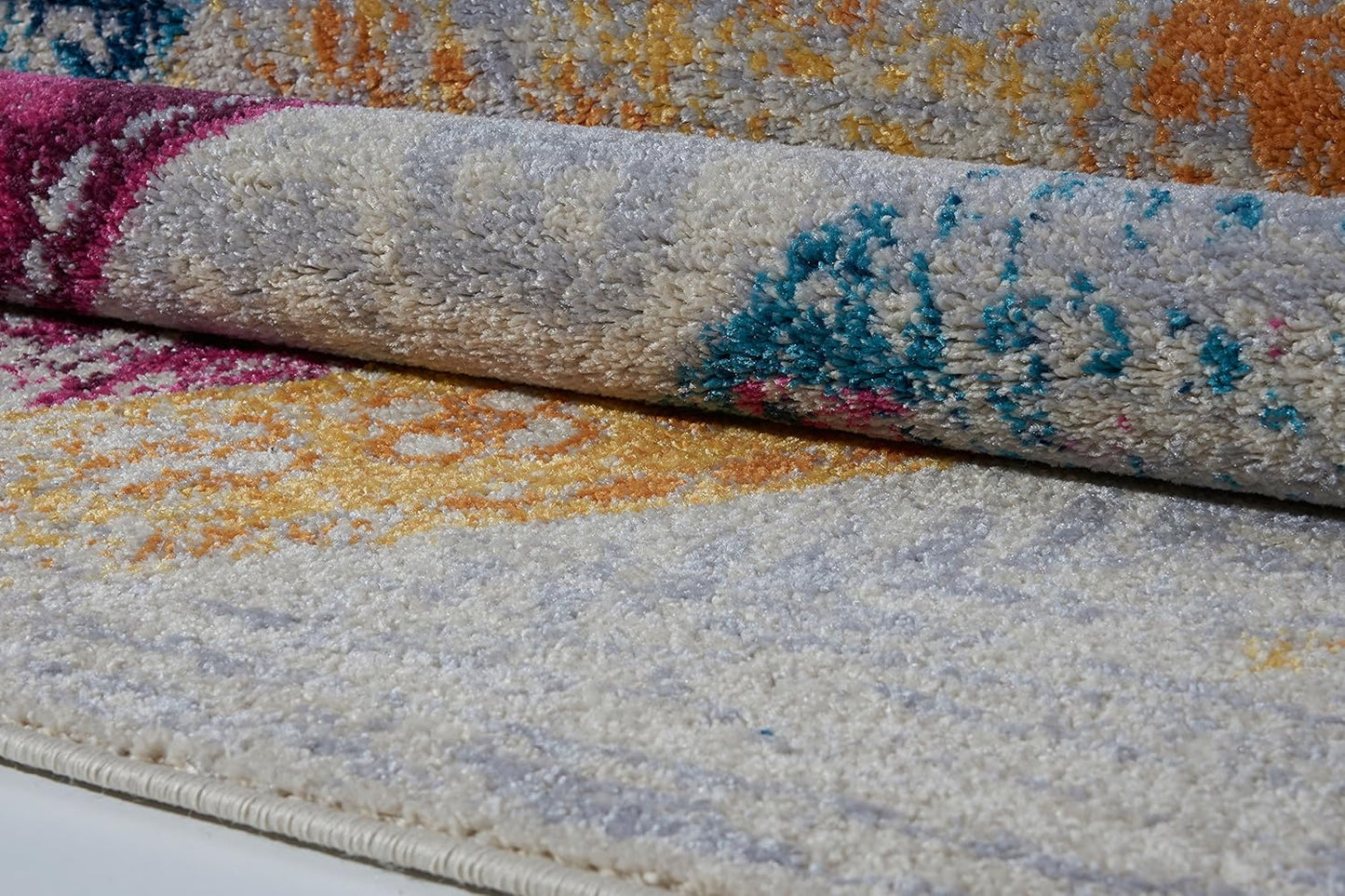 Modern Rug Abstract 4x6 Multicolor Area Rug