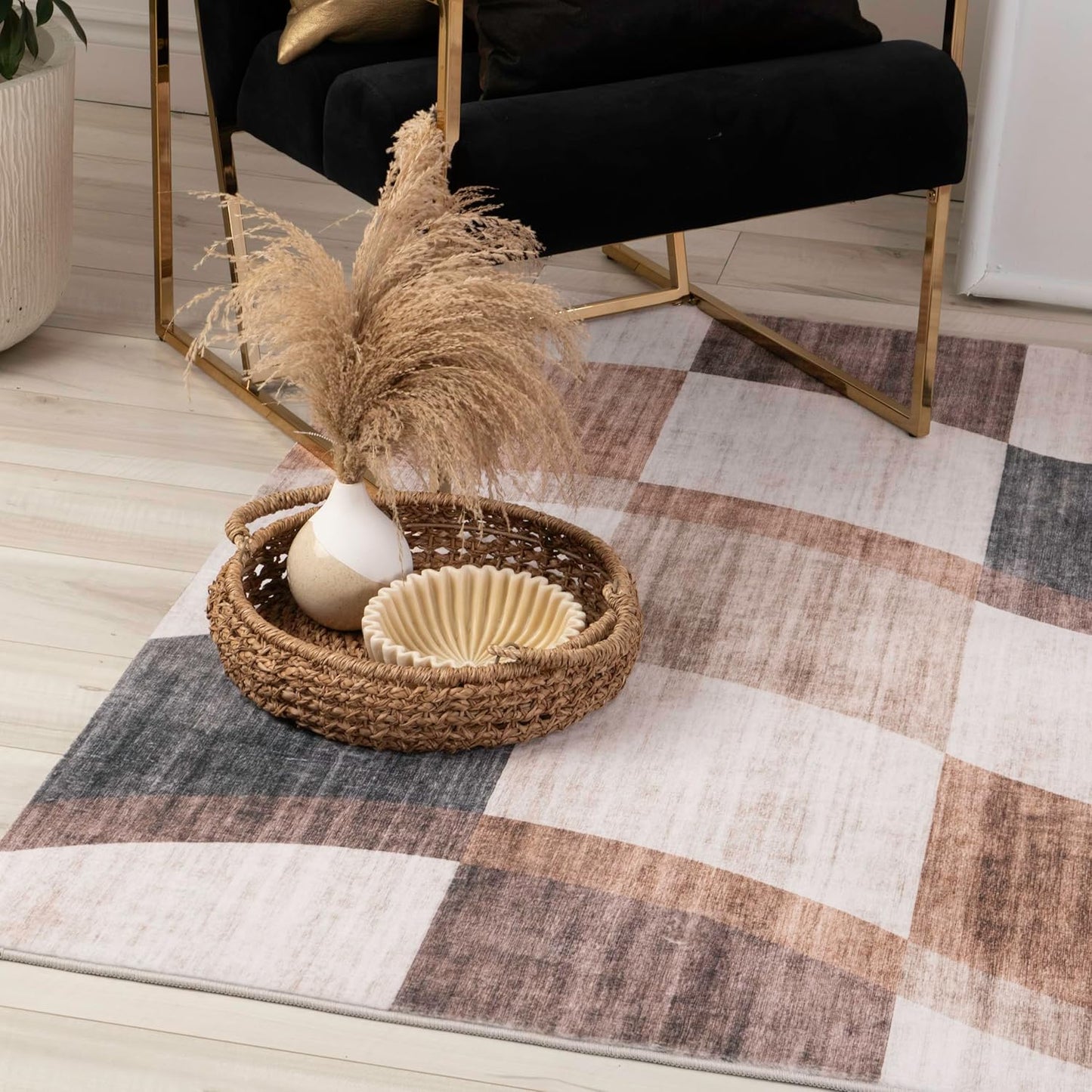 Modern Abstract Area Rug Boho Modern Living Room Kitchen and Bedroom