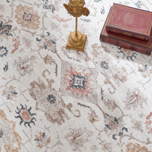 Vintage Beige Rug Living Room Kitchen and Bedroom