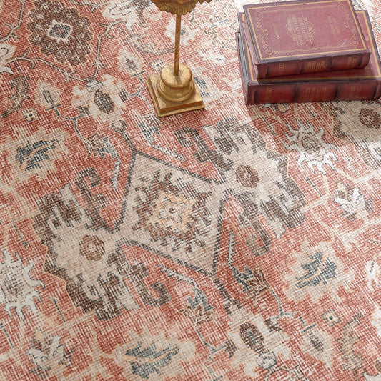 Vintage Red Rug Living Room and Bedroom