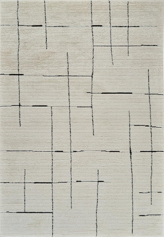 Boho Rug 4x6 High Quality Abstract White and Black Area Rug