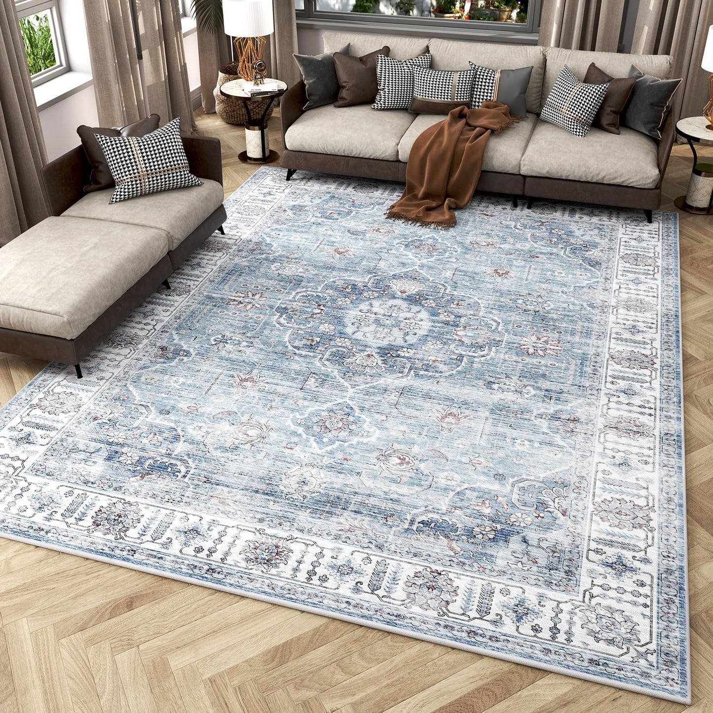 Floral Vintage Rug Living Room and Bedroom